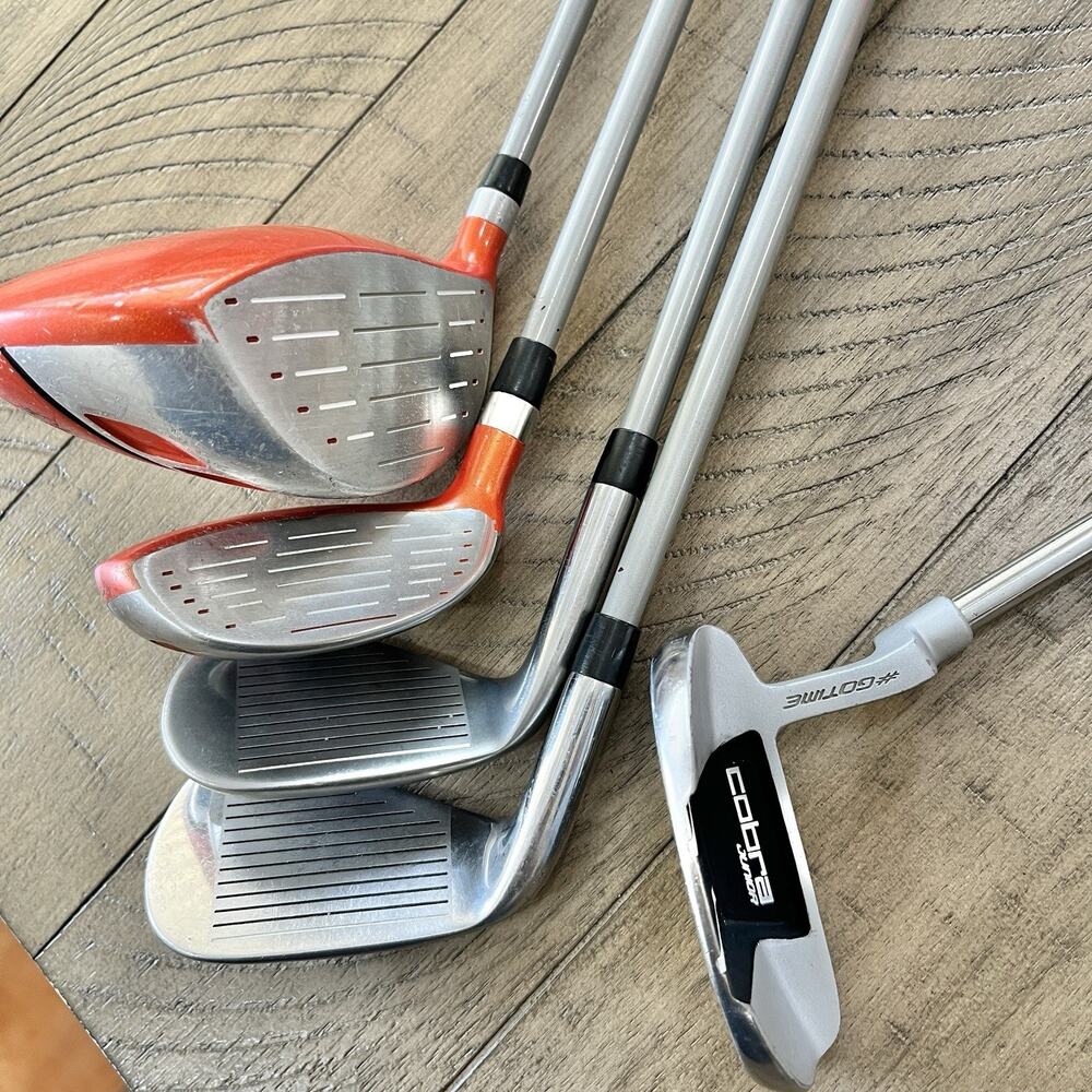 Cobra Go Time Jr Rickie Fowler 5-Club Golf Set Driver Hybrid 9i SW Putter Bag RH - Picture 2 of 15